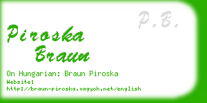 piroska braun business card